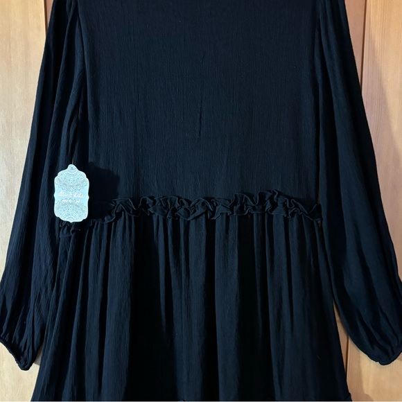 New, never worn , but took tag off. Altar’d State Black Babydoll Ruffle Dress - Picture 4 of 11
